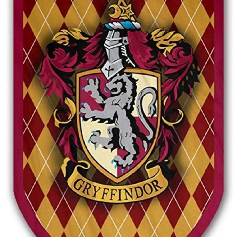 NEW Harry Potter Gryffindor Crest Hanging Banner Flag 24x37” Nylon Double Sided